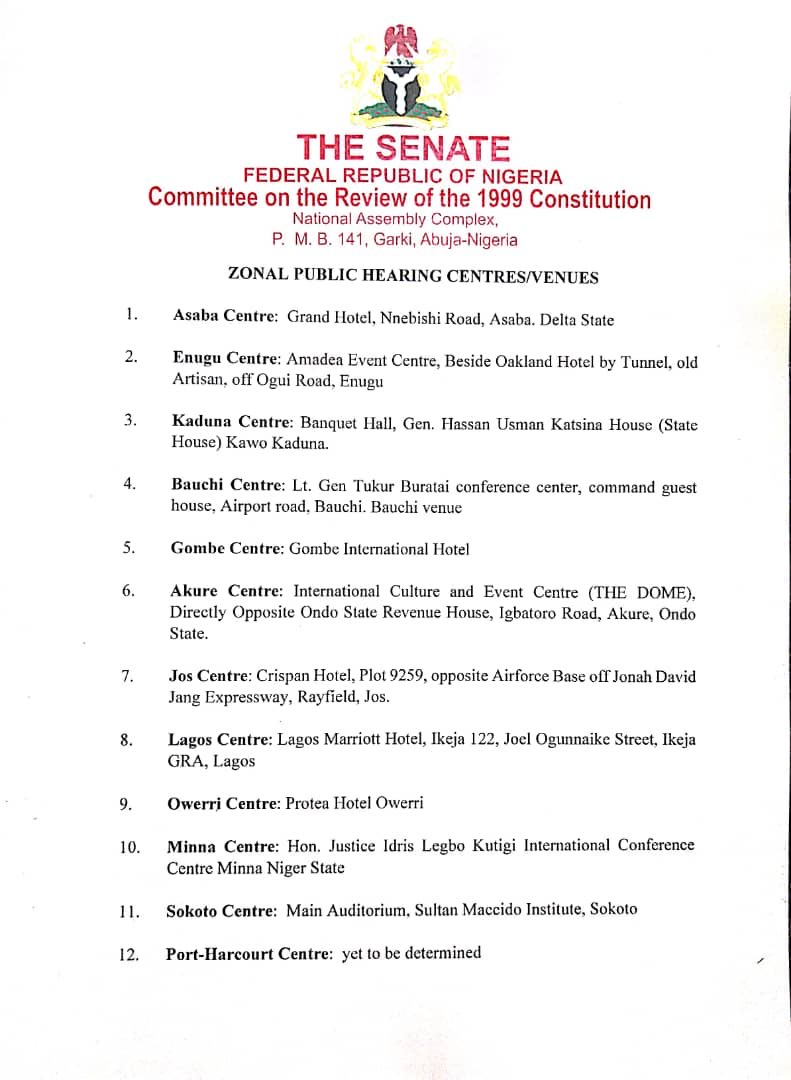 Read more about the article Kaduna hosts Northwest constitution review hearing on Wednesday