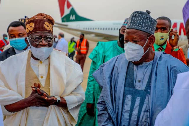 Read more about the article Tinubu rejoices with Ganduje at 73, describes Kano Governor a faithful friend, brother