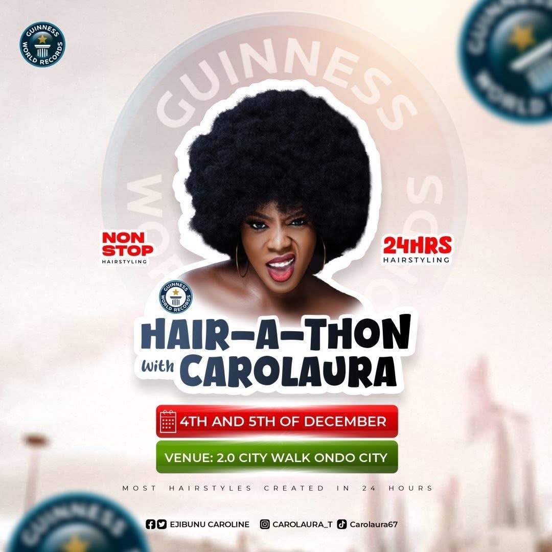 You are currently viewing Ondo Hairstylist Poised to Make Guinness World Record with 24-Hour Hair-a-Thon