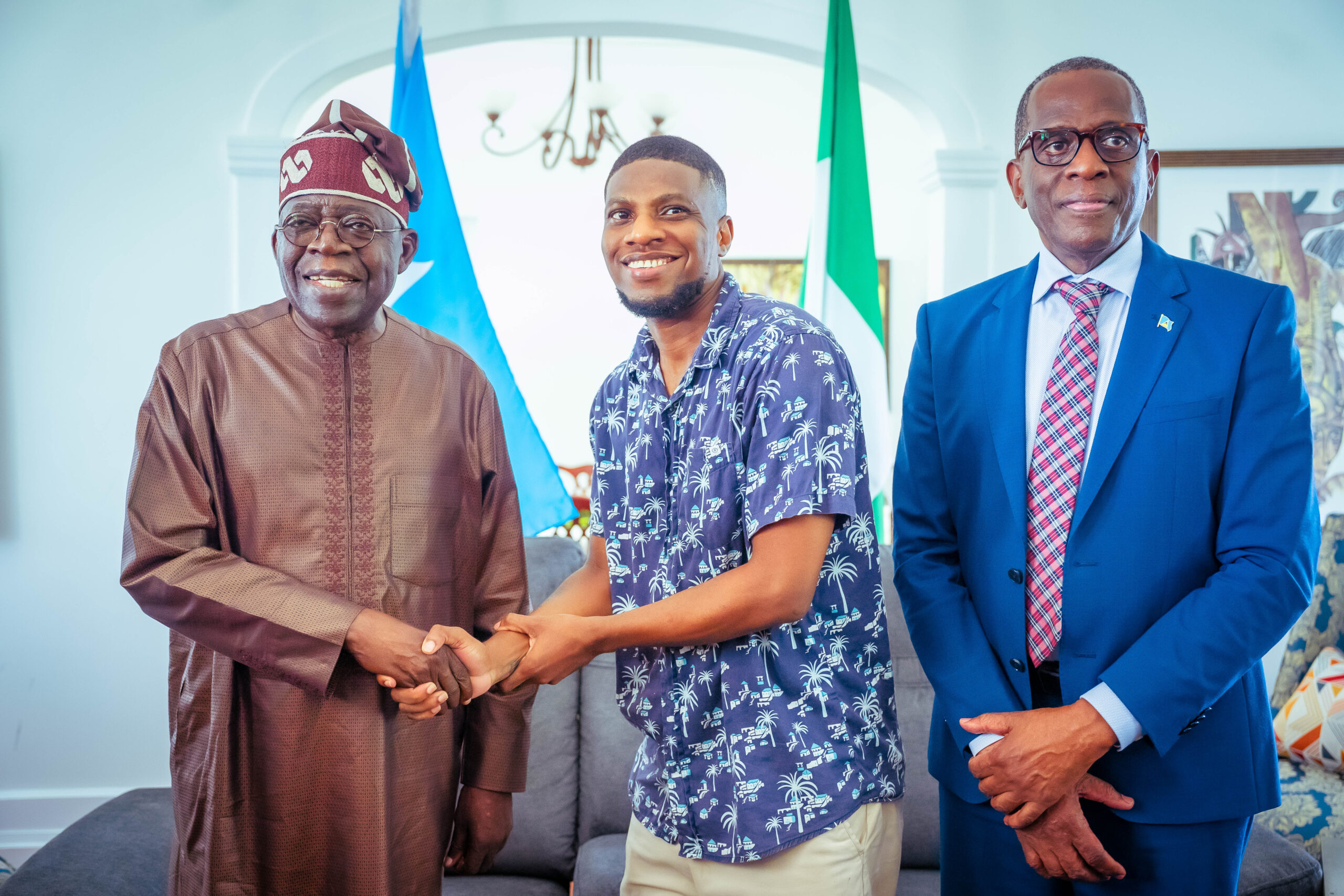 You are currently viewing THIS IS A VERY INSPIRING MOMENT FOR ME,” SAYS NIGERIAN MEDICAL STUDENT IN SAINT LUCIA AFTER MEETING PRESIDENT TINUBU AND PRIME MINISTER PIERRE