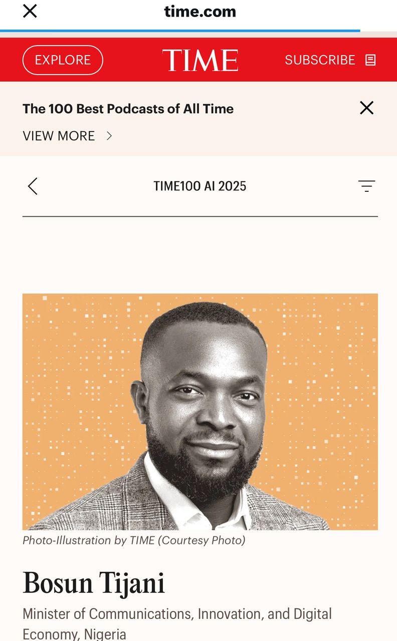 You are currently viewing Nigerian Minister Bosun Tijani Named Among TIME’s 100 AI Leaders