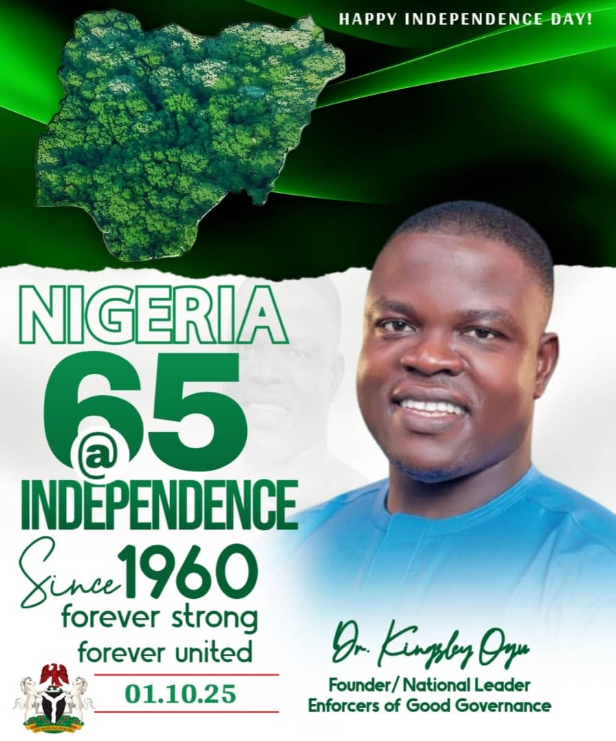 Read more about the article DR. KINGSLEY CELEBRATE NIGERIA AT 65 AND COMMEND PRESIDENT TINUBU FOR HIS GIANT STRIDES