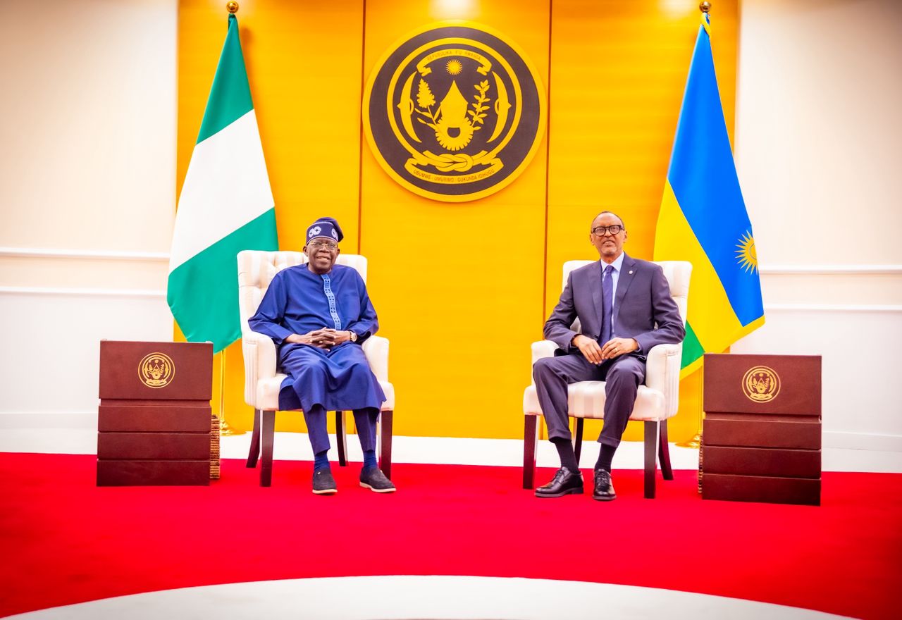 You are currently viewing TINUBU, KAGAME AGREE TO DEEPEN BILATERAL RELATIONS